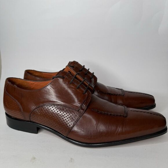 Mezlan Slesse Custom Brown Leather Derby Dress Shoes Mens 12 Split Toe Spain main image 10